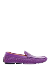 Cesare di Napoli Violet men's leather moccasins - Weaving. 100% leather. Interior: Leather. Insole: Leather. Outsole: Other materials. Country of manufacture: Italy. Care: specialized cleaning - photo 1