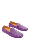 Cesare di Napoli Violet men's leather moccasins - Weaving. 100% leather. Interior: Leather. Insole: Leather. Outsole: Other materials. Country of manufacture: Italy. Care: specialized cleaning - photo 3