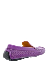 Violet men's leather moccasins Cesare di Napoli - Weaving. 100% leather. Interior: Leather. Insole: Leather. Outsole: Other materials. Country of manufacture: Italy. Care: specialized cleaning - photo 4