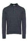 Bilancioni Wool long sleeve polo gray for men - Long sleeve. 100% wool. Buttons. Country of manufacture: Italy. Care: specialized cleaning - photo 1