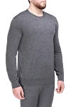 Bilancioni Wool jumper gray for men - 100% wool. Country of origin: Italy. Care: specialized cleaning - photo 3