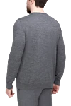 Wool jumper gray for men Bilancioni - 100% wool. Country of origin: Italy. Care: specialized cleaning - photo 4