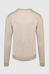 Cashmere jumper beige for men Bilancioni - Neckline. 100% cashmere. Country of manufacture: Italy. Care: specialized cleaning - photo 6