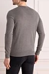 Cashmere and silk jumper gray for men Bilancioni - Neckline. 70% cashmere, 30% silk. Country of manufacture: Italy. Care: specialized cleaning - photo 4