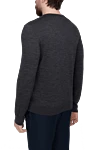 Wool jumper gray for men Bilancioni - Neckline. 100% wool. Country of origin: Italy. Care: specialized cleaning - photo 4