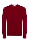 Bilancioni Wool jumper burgundy for men - 100% wool. Country of manufacture: Italy. Care: specialized cleaning - photo 1