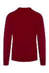 Wool jumper burgundy for men Bilancioni - 100% wool. Country of manufacture: Italy. Care: specialized cleaning - photo 6