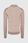 Men's cardigan made of wool and cashmere, beige Bilancioni - Embroidered brand logo. Turn-down collar. 70% wool, 30% cashmere. Closure: Buttons. Country of origin: Italy. Care: specialized cleaning - photo 6