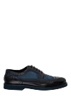 Doucal`s Blue leather men's shoes - Perforation, fabric inserts. 100% leather. Lace-up. Interior: Leather. Insole: Leather. Heel height: 2cm. Outsole: Other materials. Country of manufacture: Italy. Care: specialized cleaning - photo 1