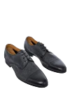 Doucal`s Men's black leather shoes - Perforation. 100% leather. Lace-up. Interior: Leather. Insole: Leather. Heel height: 2cm. Outsole: Other materials. Country of manufacture: Italy. Care: specialized cleaning - photo 3