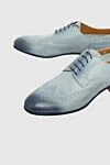 Doucal`s Blue men's leather shoes - Perforation. 100% leather. Lace-up. Interior: Leather. Insole: Leather. Heel height: 2cm. Outsole: Other materials. Country of manufacture: Italy. Care: specialized cleaning - photo 5