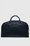 Doucal`s Black leather travel bag for men - textured leather. 100% leather. Fastener: zipper. Country of manufacture: Italy. Care: specialized cleaning - photo 1