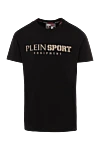 Plein Sport Black cotton T-shirt for men - brand logo. 100% cotton. Country of origin: Italy. Care: specialized cleaning - photo 1