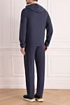 Men's cashmere sports suit, blue Billionaire - Embroidered brand logo. 100% cashmere. Closure: Zipper, drawstring. Two side pockets. Country of manufacture: Italy. Care: specialized cleaning - photo 4