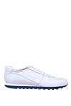 Andrea Ventura White leather sneakers for men - contrast sole. 100% leather. lacing. sole height 2cm. Country of manufacture: Italy. Care: specialized cleaning - photo 1