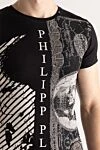 Philipp Plein Футболка из хлопка черная мужская - принт, логотипа, рисунка, стразы. 100% хлопок. Страна производитель: Италия. Уход: специализированная чистка - фото 5