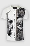 Philipp Plein White cotton T-shirt for men - print, logo, pattern, rhinestones. 100% cotton. Country of origin: Italy. Care: specialized cleaning - photo 1