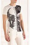 Philipp Plein White cotton T-shirt for men - print, logo, pattern, rhinestones. 100% cotton. Country of origin: Italy. Care: specialized cleaning - photo 3