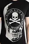 Philipp Plein Футболка из хлопка черная мужская - принт, логотипа, рисунка, стразы. 100% хлопок. Страна производитель: Италия. Уход: специализированная чистка - фото 5