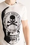 Philipp Plein Футболка из хлопка белая мужская - принт, логотипа, рисунка, стразы. 100% хлопок. Страна производитель: Италия. Уход: специализированная чистка - фото 5