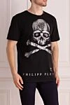 Philipp Plein Футболка из хлопка черная мужская - принт, логотипа, рисунка, стразы. 100% хлопок. Страна производитель: Италия. Уход: специализированная чистка - фото 3