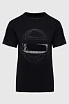 Billionaire Black cotton T-shirt for men - logo print, fantasy pattern. 100% cotton. Country of manufacture: Italy. Care: specialized cleaning - photo 1