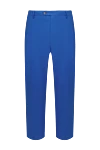 Cesare di Napoli Blue classic men's trousers made of 100% wool - 100% wool. Closure: button, zipper. two side pockets, two back pockets. Country of origin: Italy. Care: specialized cleaning - photo 1