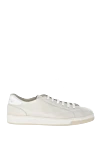 Doucal`s White leather sneakers for men - contrast sole. 100% genuine leather. lacing. height 2cm. Country of manufacture: Italy. Care: specialized cleaning - photo 1