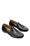 Cesare di Napoli Black Alligator Loafers for men - contrast sole, textured leather. 100% alligator skin. Insole: leather. Sole Height: Heel Height 2cm. Country of manufacture: Italy. Care: specialized cleaning - photo 3