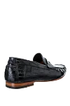 Black Alligator Loafers for men Cesare di Napoli - contrast sole, textured leather. 100% alligator skin. Insole: leather. Sole Height: Heel Height 2cm. Country of manufacture: Italy. Care: specialized cleaning - photo 4