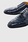 Cesare di Napoli Blue alligator shoes for men - Textured leather. 100% alligator skin. Lace-up. Interior: Leather. Insole: Leather. Heel height: 2cm. Outsole: Other materials. Country of manufacture: Italy. Care: specialized cleaning - photo 5