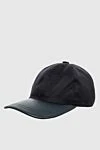 Cesare di Napoli Black wool and cashmere cap for men - 100% wool, 100% cashmere. Country of manufacture: Italy. Care: specialized cleaning - photo 3