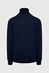 Men's golf in wool, silk and cashmere blue Cesare di Napoli - High neck. 60% wool, 30% silk, 10% cashmere. Country of origin: Italy. Care: specialized cleaning - photo 6