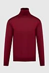 Cesare di Napoli Golf men's wool, silk and cashmere burgundy - High neck. 60% wool, 30% silk, 10% cashmere. Country of origin: Italy. Care: specialized cleaning - photo 1