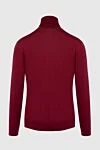 Golf men's wool, silk and cashmere burgundy Cesare di Napoli - High neck. 60% wool, 30% silk, 10% cashmere. Country of origin: Italy. Care: specialized cleaning - photo 6