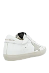 Golden Goose Кеды женские кожаные с серыми звездами белые - логотип. кожа. шнуровка. Страна производитель: Италия. Уход: специализированная чистка - фото 3