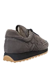 Gray leather sneakers for women Brunello Cucinelli - contrasting inserts, stitching. leather. lacing. Country of origin: Italy. Care: specialized cleaning - photo 4