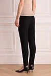 Black leggings for women Brunello Cucinelli - zipper. 76% wool, 22% polyamide, 2% elastane. elastic belt. Country of origin: Italy. Care: specialized cleaning - photo 4