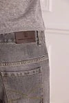 Brunello Cucinelli Gray jeans for women - contrasting seams, scuffs. three front pockets, two back pockets. 70% cotton, 20% viscose, 10% polymer. zipper, buttons. Country of origin: Italy. Care: specialized cleaning - photo 5