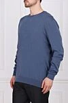 Cesare di Napoli Wool jumper blue for men - 100% wool. Country of manufacture: Italy. Care: specialized cleaning - photo 3