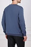 Wool jumper blue for men Cesare di Napoli - 100% wool. Country of manufacture: Italy. Care: specialized cleaning - photo 4