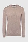 Cesare di Napoli Wool jumper beige for men - 100% wool. Country of origin: Italy. Care: specialized cleaning - photo 1