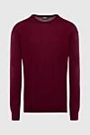 Cesare di Napoli Wool jumper burgundy for men - 100% wool. Country of origin: Italy. Care: specialized cleaning - photo 1