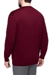 Wool jumper burgundy for men Cesare di Napoli - 100% wool. Country of origin: Italy. Care: specialized cleaning - photo 4