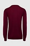 Wool jumper burgundy for men Cesare di Napoli - 100% wool. Country of origin: Italy. Care: specialized cleaning - photo 6