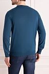 Wool jumper blue for men Cesare di Napoli - 100% wool. Country of origin: Italy. Care: specialized cleaning - photo 4