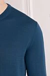 Cesare di Napoli Wool jumper blue for men - 100% wool. Country of origin: Italy. Care: specialized cleaning - photo 5