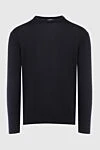 Cesare di Napoli Black wool jumper for men - 100% wool. Country of origin: Italy. Care: specialized cleaning - photo 1