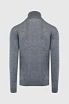 Gray men's wool golf Cesare di Napoli - High neck. 100% wool. Country of manufacture: Italy. Care: specialized cleaning - photo 6