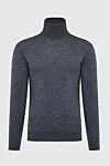 Cesare di Napoli Gray men's wool golf - High neck. 100% wool. Country of manufacture: Italy. Care: specialized cleaning - photo 1